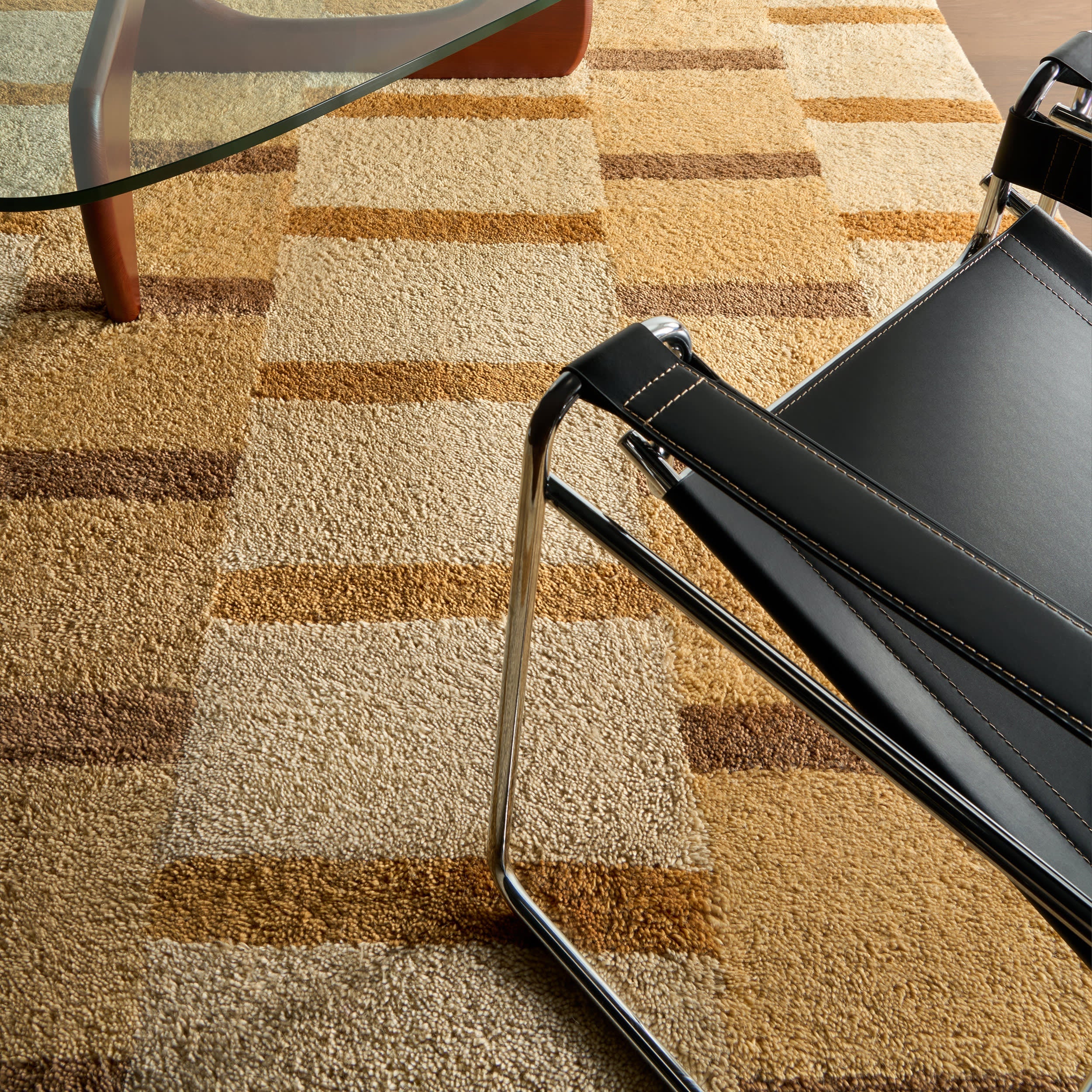 Saga Geometric Rug | Amber