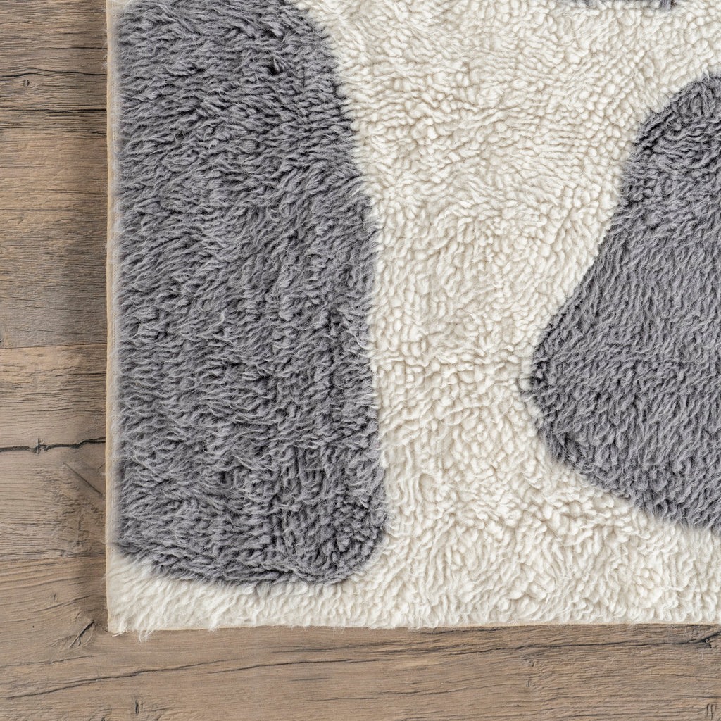 Elena Wool Animal Washable Rug | Grey