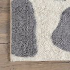 Elena Wool Animal Washable Rug | Grey