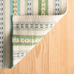 Long Slade Handwoven Cotton Rug | Teal