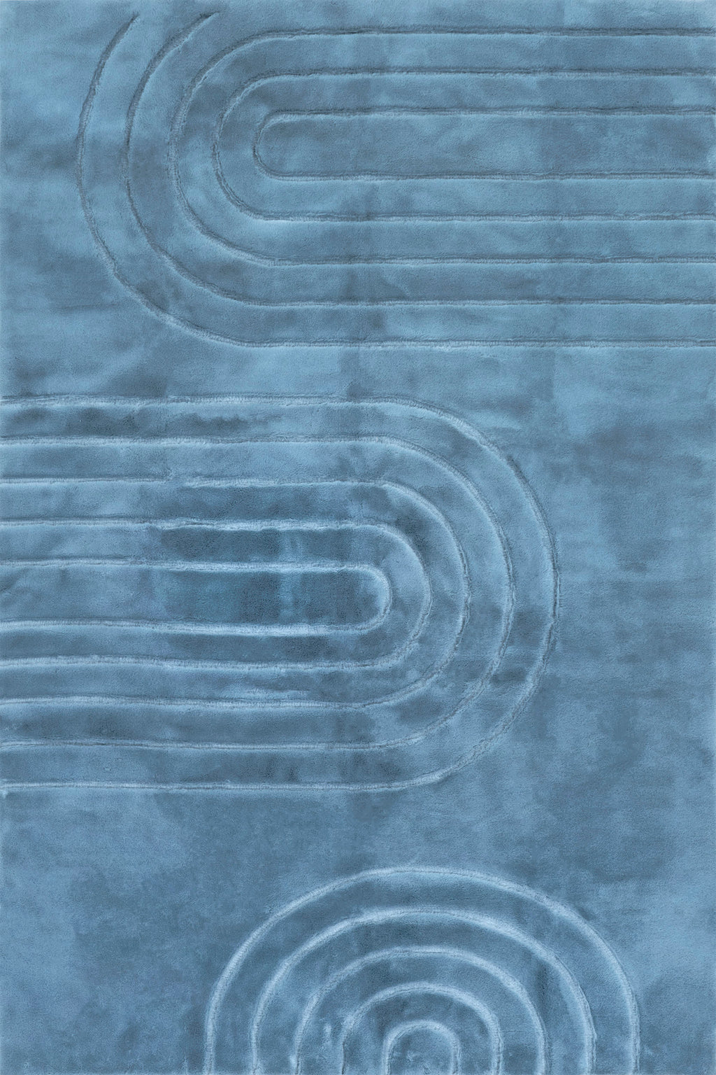 Tracie Arc Plush Cloud Washable Rug | Blue