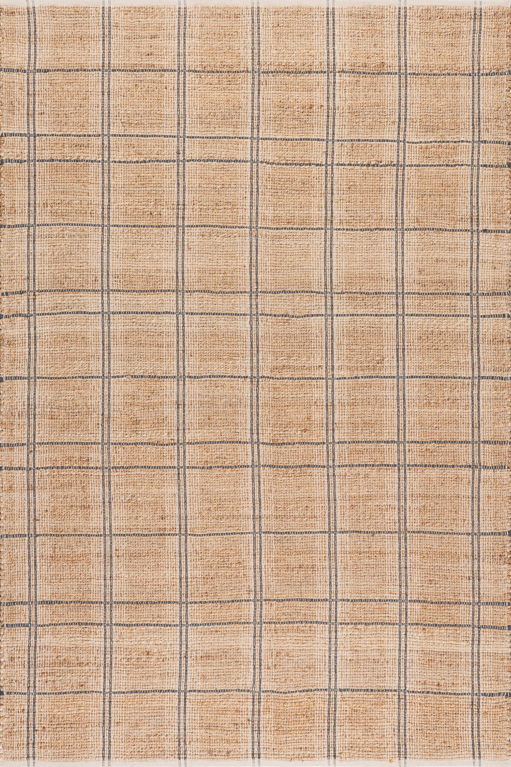 Oscar Plaid Jute Rug | Natural Main image
