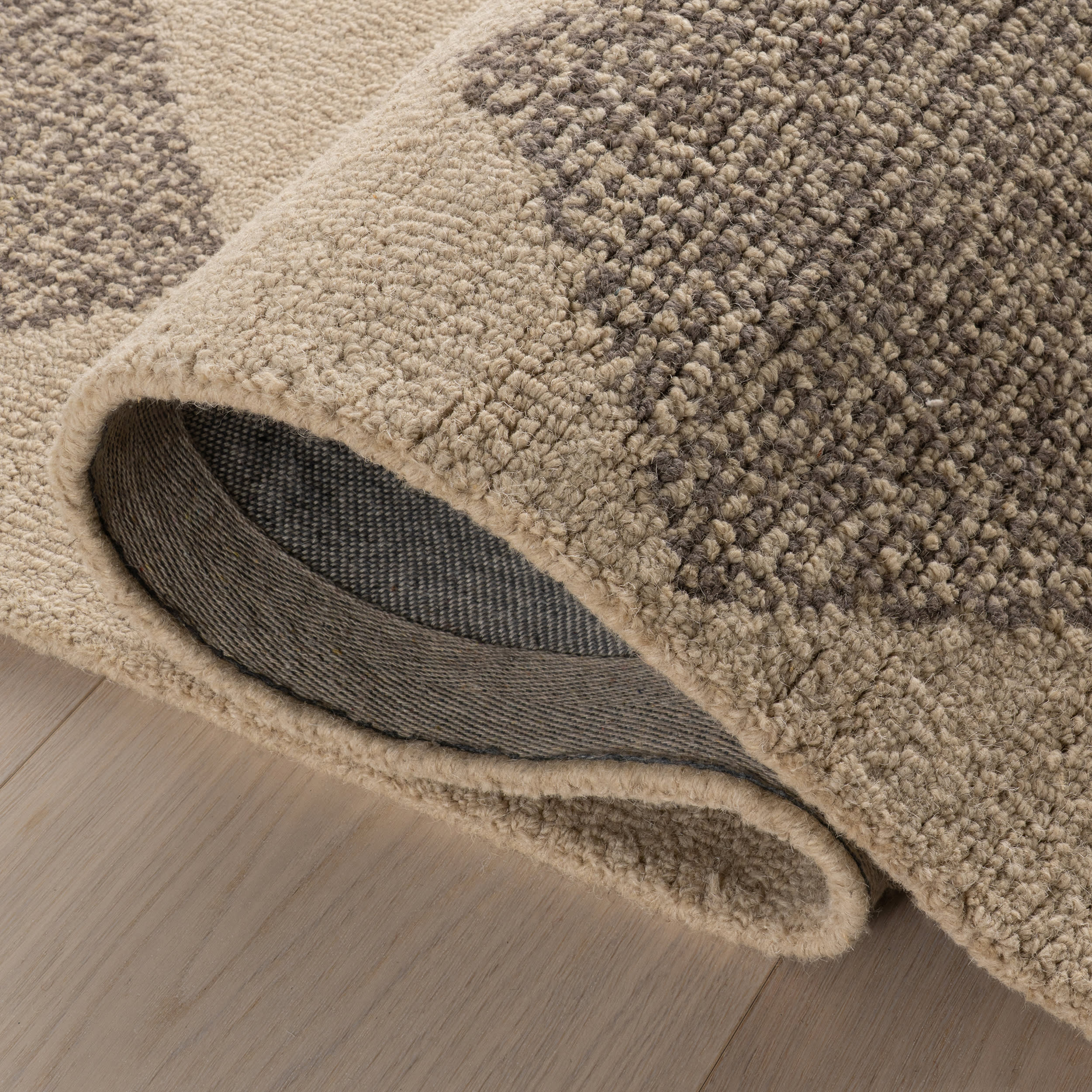 Tova Tufted Diamond Rug | Sand