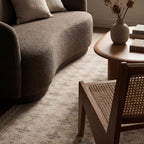 Zayna Traditional Bordered Washable Rug | Ivory