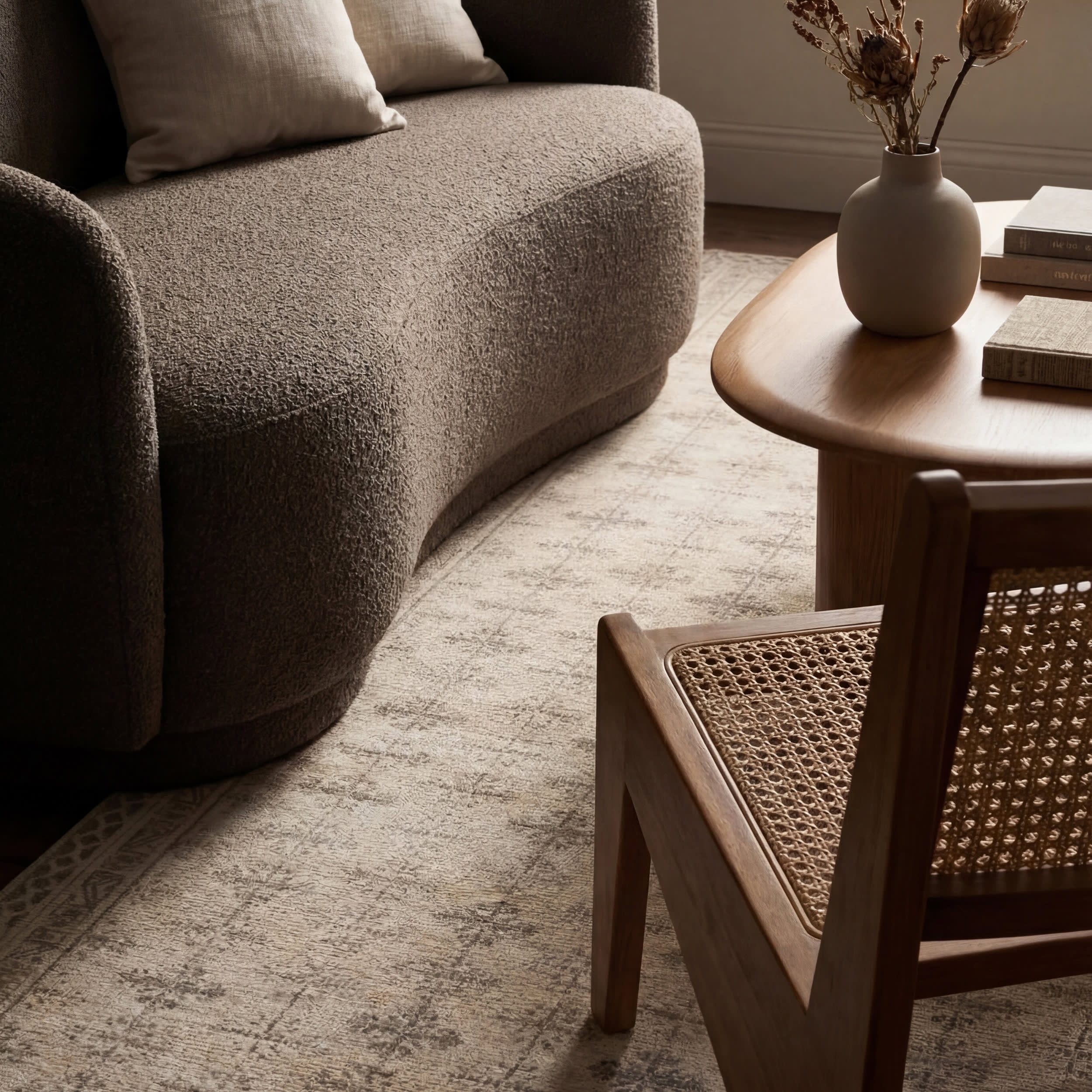 Zayna Traditional Bordered Washable Rug | Ivory