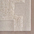 Sorvelle Modern Solid Wool Rug | Ivory