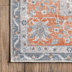 Paulina Persian Washable Rug | Light Grey