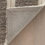 Elvine Modern Striped Wool Rug | Grey