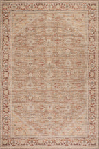 Ankhe Traditional Bordered Rug | Beige