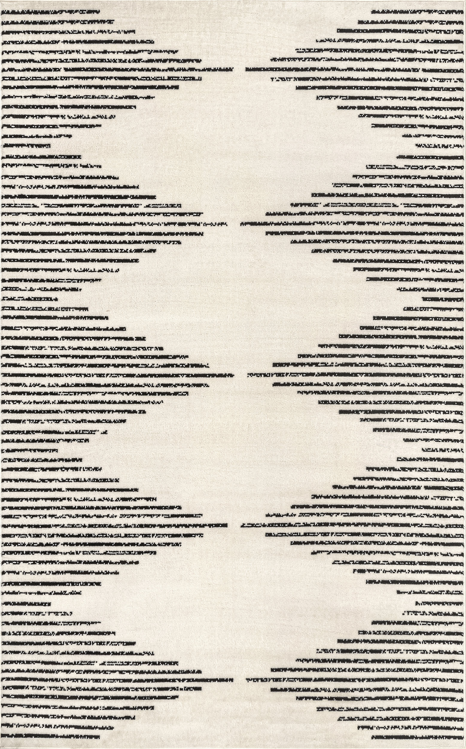 Diamond Pinstripes Rug | Black Main image