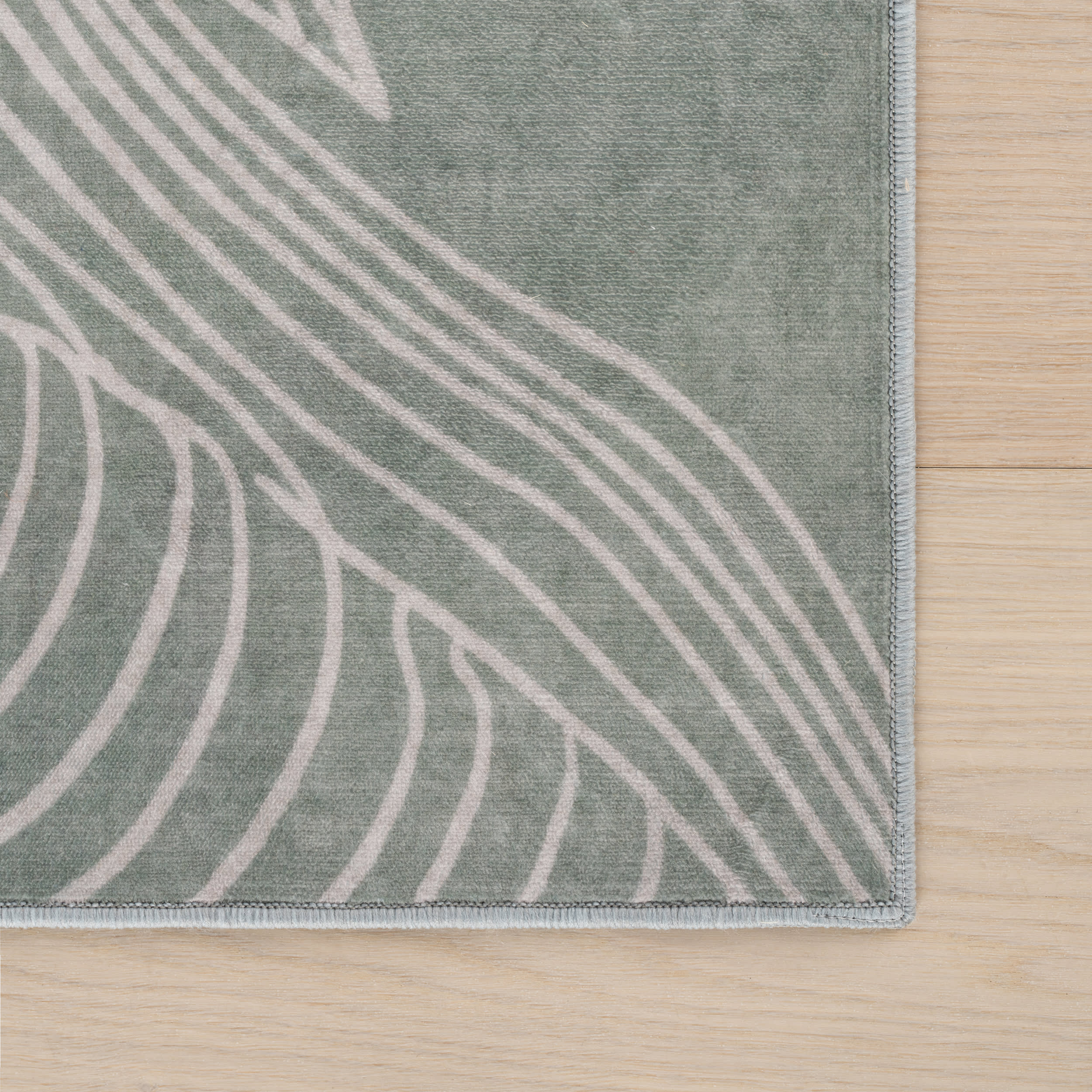 Cenavi Coastal Washable Rug | Green