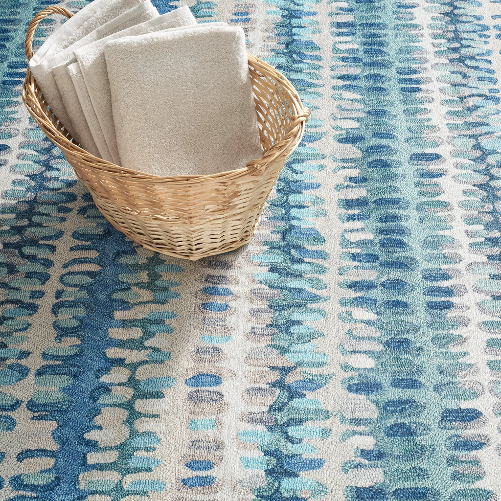 Paint Chip Machine Washable Rug | Blue