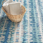 Paint Chip Machine Washable Rug | Blue