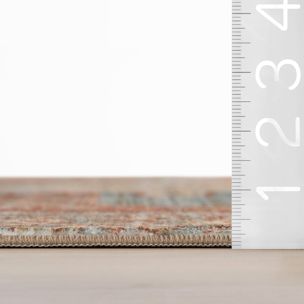 Muril Medallion Washable Rug | Multicolor