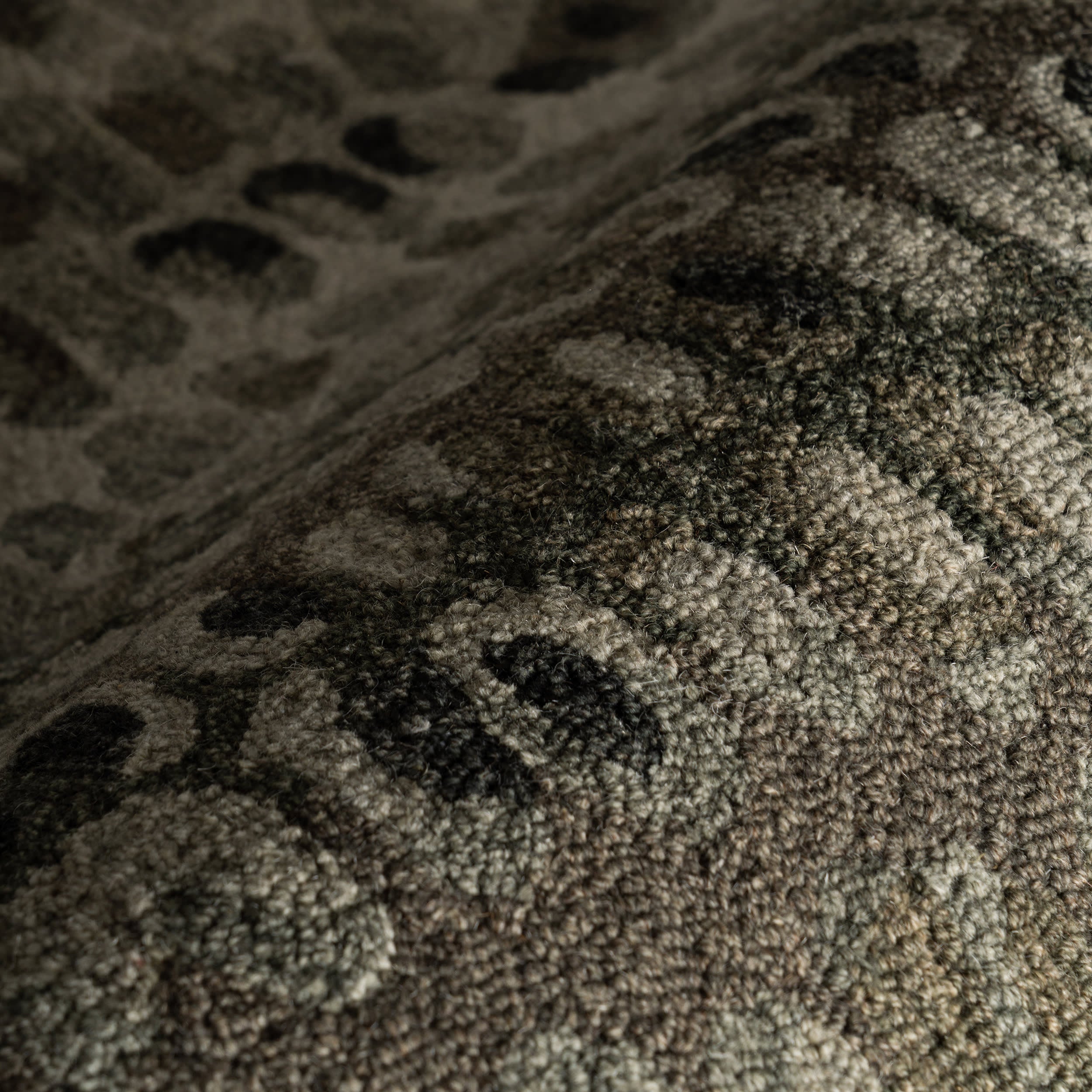 Paint Chip Hand Micro Hooked Wool Rug | Forest