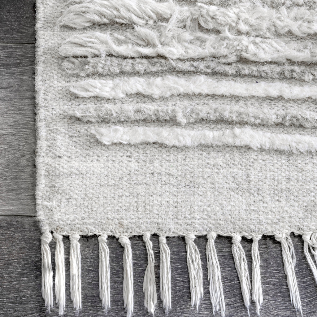 Shaggy Striated Rug | Grey