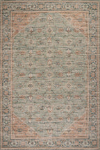 Ankhe Traditional Bordered Rug | Blue