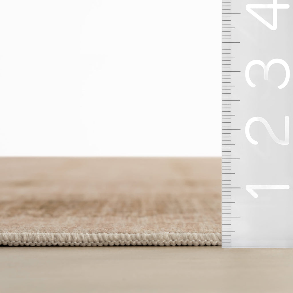 Manvie Traditional Washable Rug | Brown