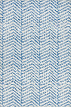 Reverse Herringbone Washable Rug | Blue