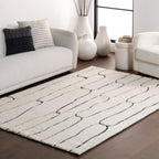 Nazco Abstract New Zealand Wool Rug | Charcoal