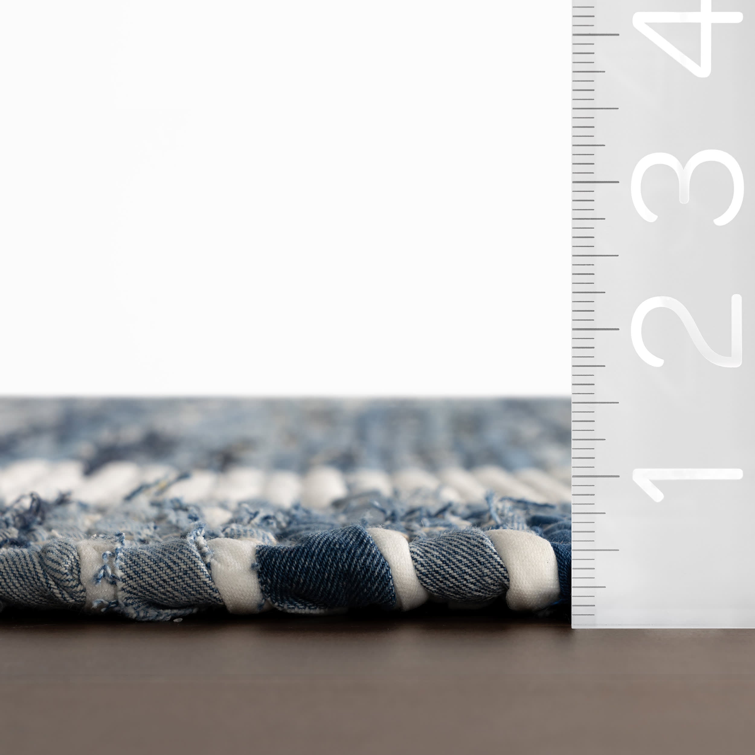 Dymera Denim Bohemian Bordered Rug | Blue