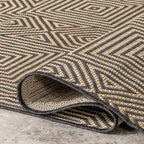Greek Tiles Indoor/Outdoor Rug | Charcoal