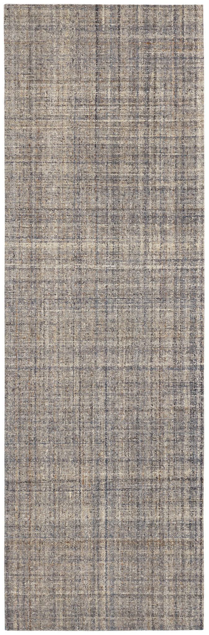 Harris Hand Micro Hooked Wool Rug | Blue/Brown Secondary image