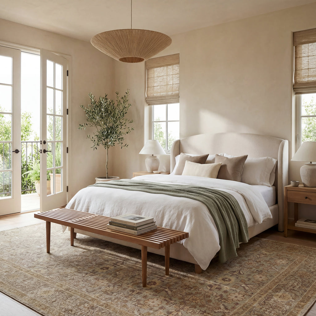 Maela Hand Tuffted Wool Rug | Beige
