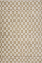 Rasali Checkered Box Rug | Beige