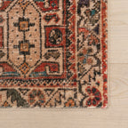 Madel Medallion Washable Rug | Red