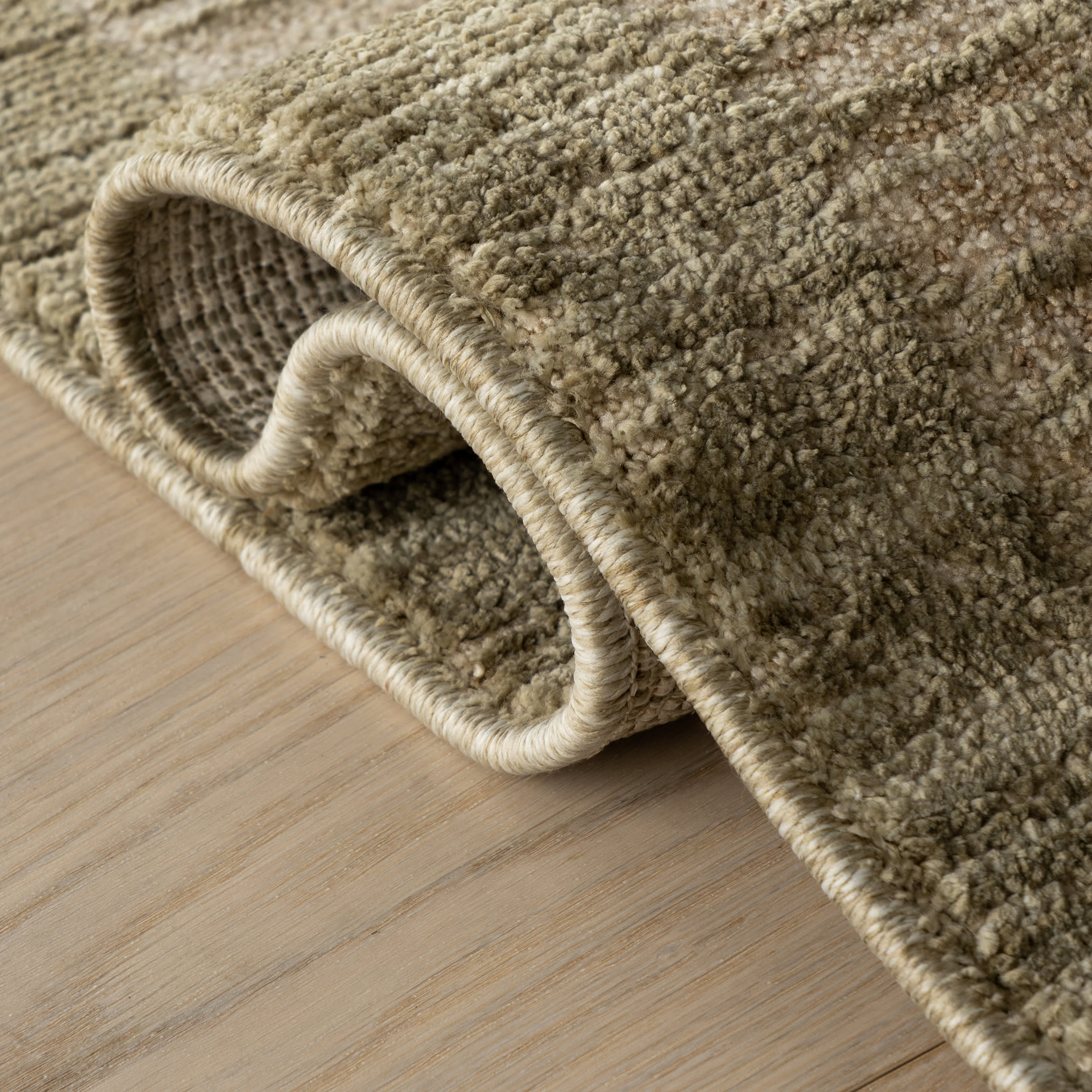 Striata Bohemian Striped Rug | Green