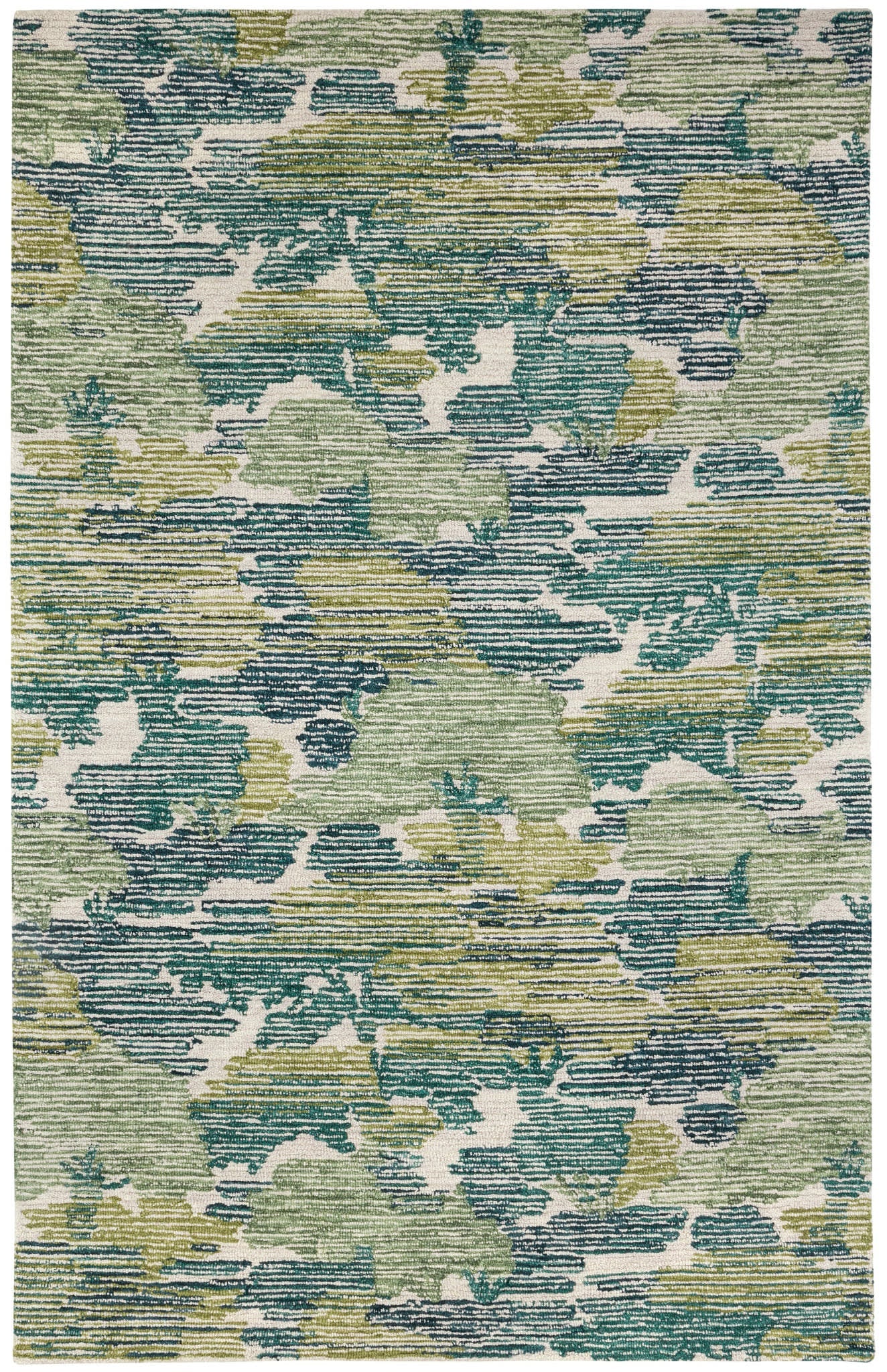 Ladycross Hand Hooked Wool Rug | Green Image principale du produit