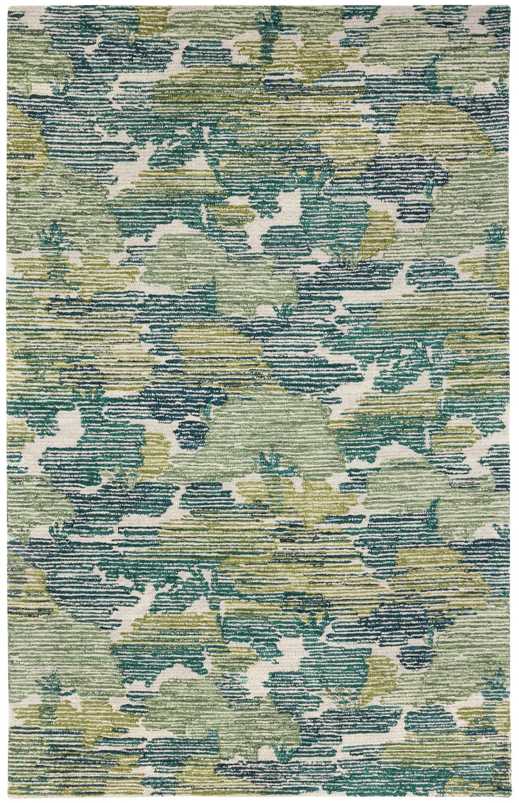 Ladycross Hand Hooked Wool Rug | Green