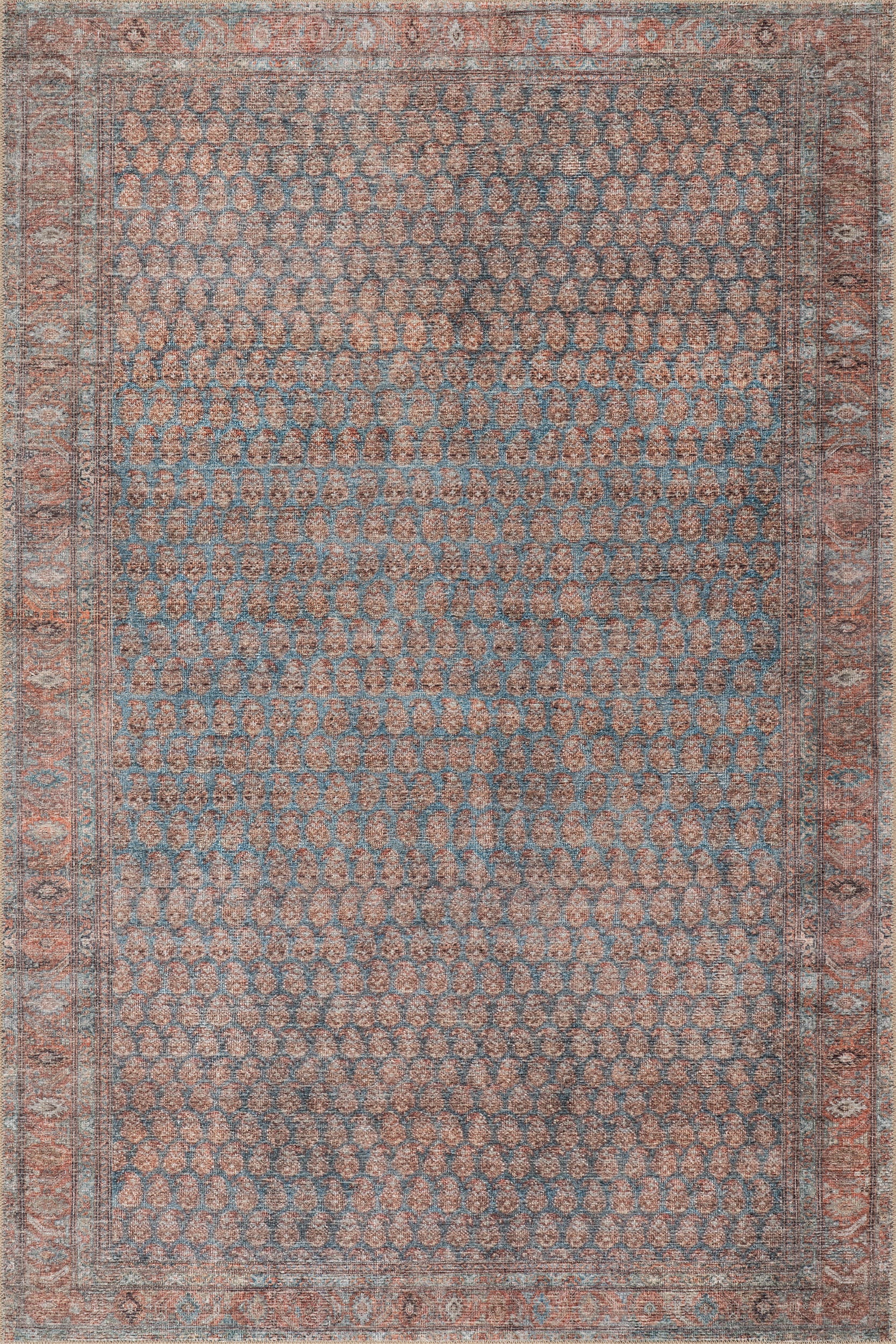 Ferelith Vintage & Distressed Washable Rug | Rust Secondary image