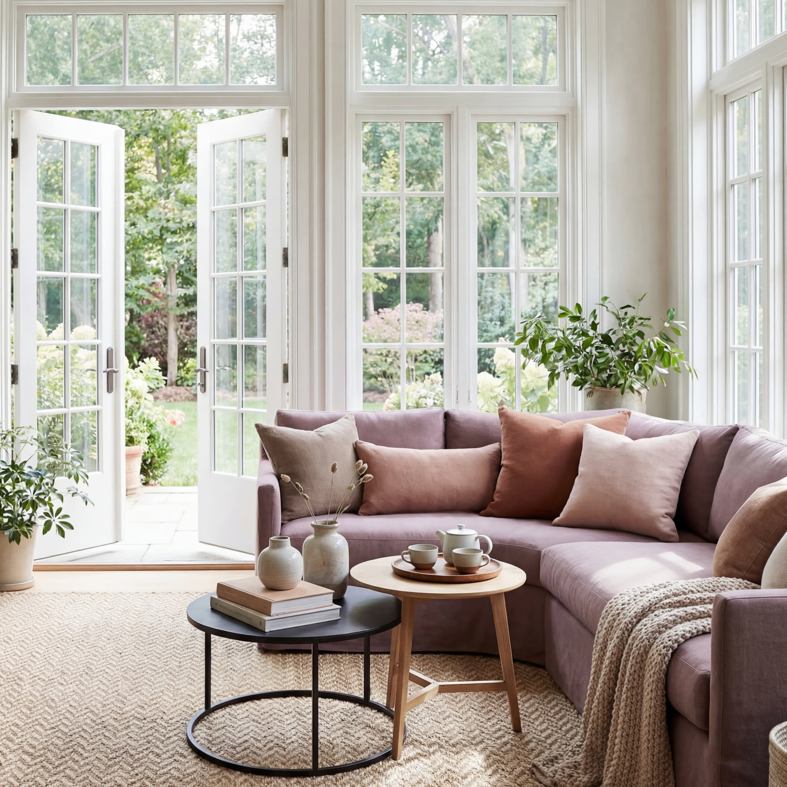 Taraji Herringbone Indoor/Outdoor Rug | Brown Secondary image