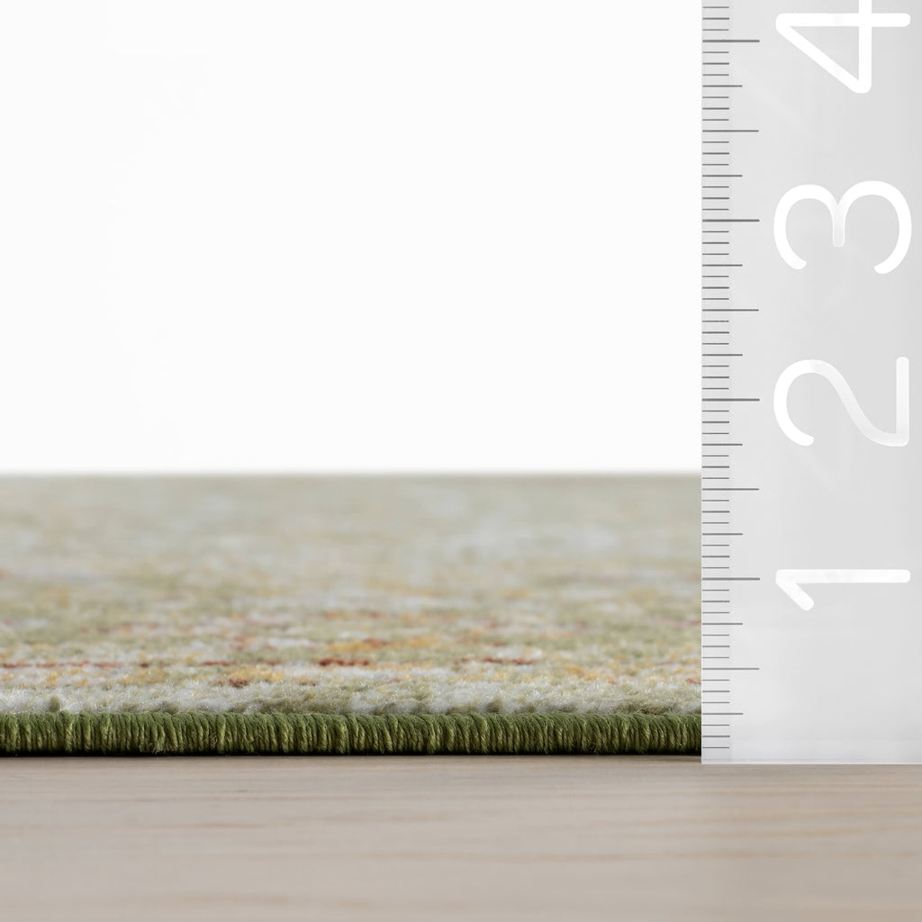 Lianna Washable Vines Rug | Green