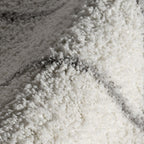 Easy Shag Lattice Rug | White