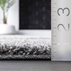 Shaggy Curves Rug | Dark Grey