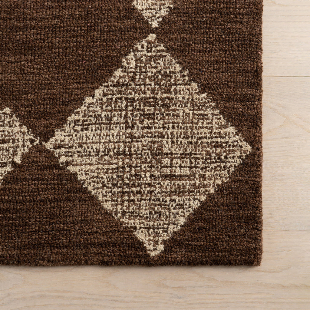 Tova Tufted Diamond Rug | Light Brown