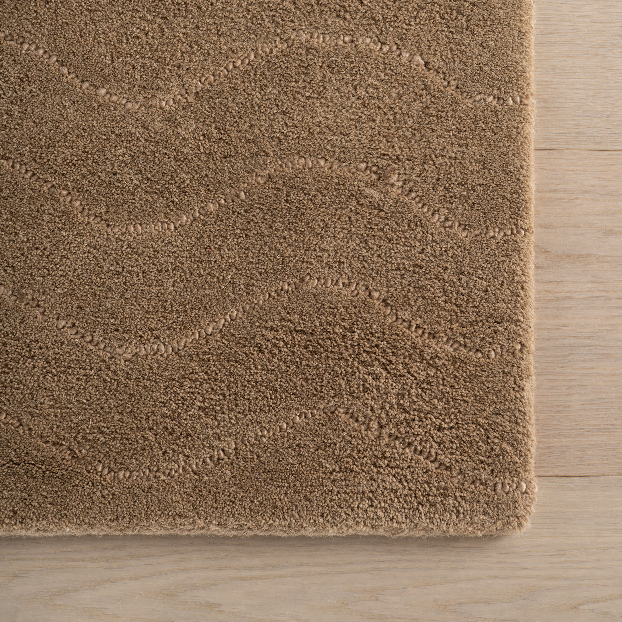 Mireille Solid Wool Cozy Rug | Sand