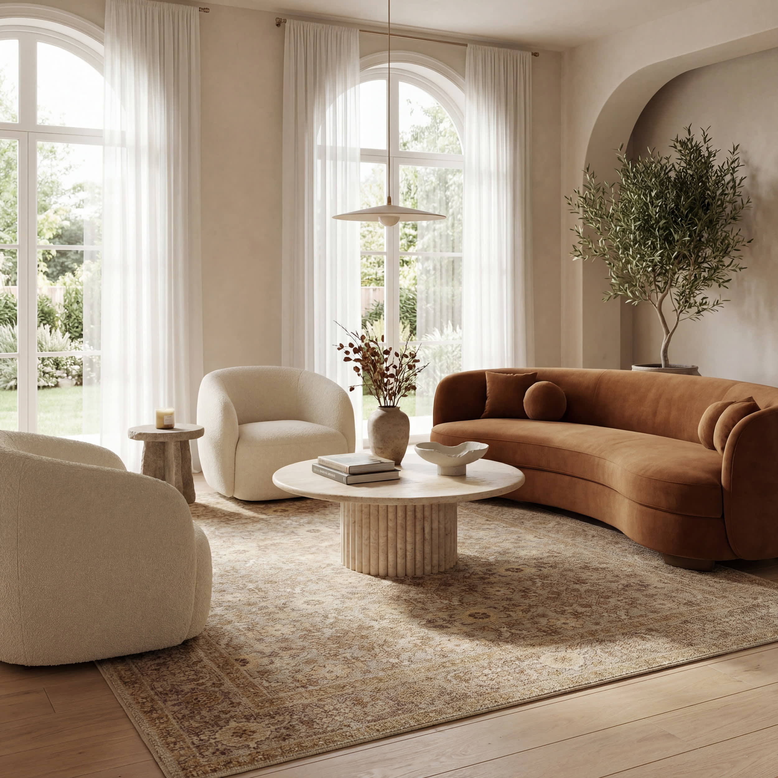 Maela Hand Tuffted Wool Rug | Beige