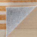 Mauzi Modern Striped Washable Rug | Golden