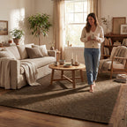 Afra Trellis Bohemian Hand Tufted Wool Rug | Green