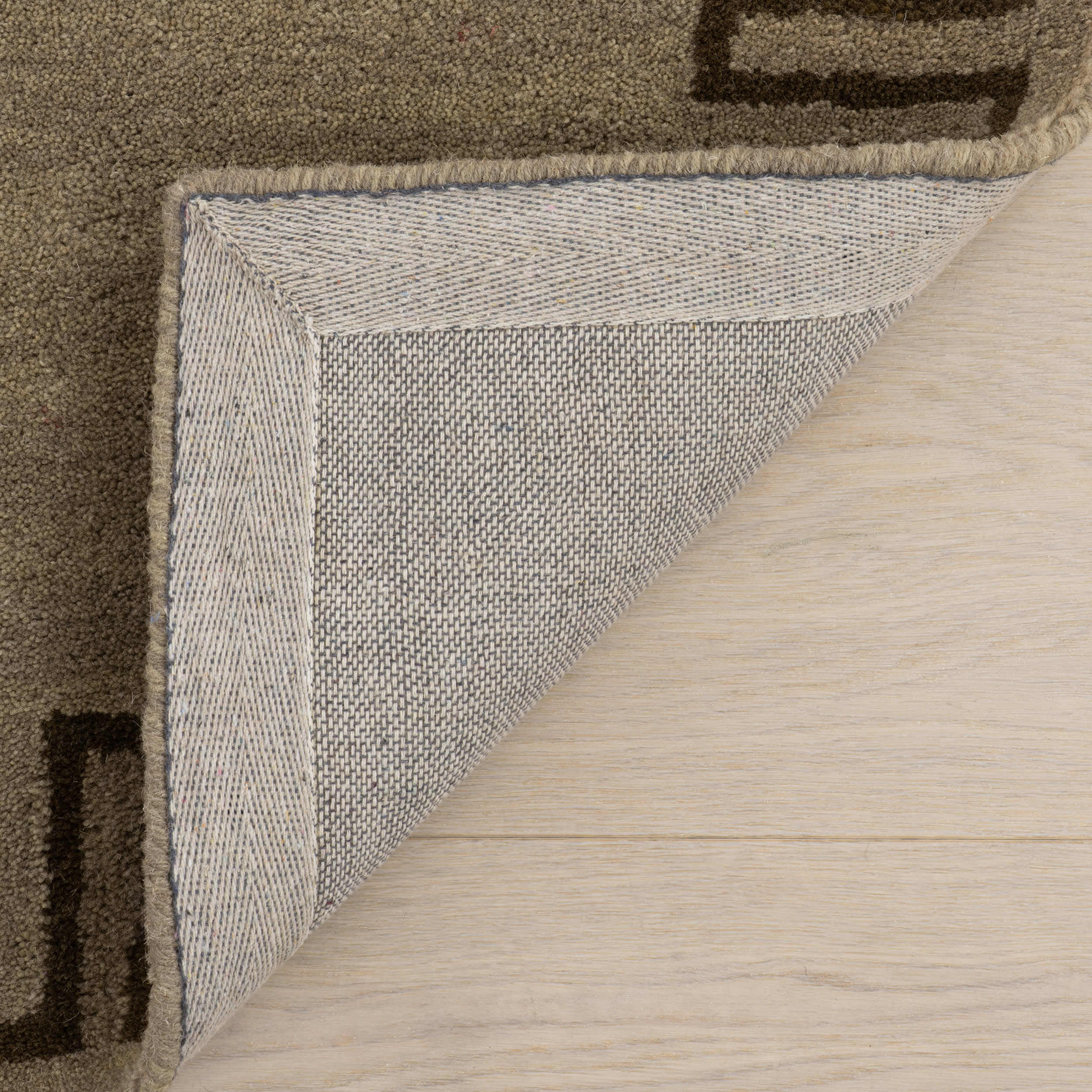 Taya Modern Bordered Rug | Olive