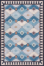 Jasdin Southwestern Washable Rug | Blue