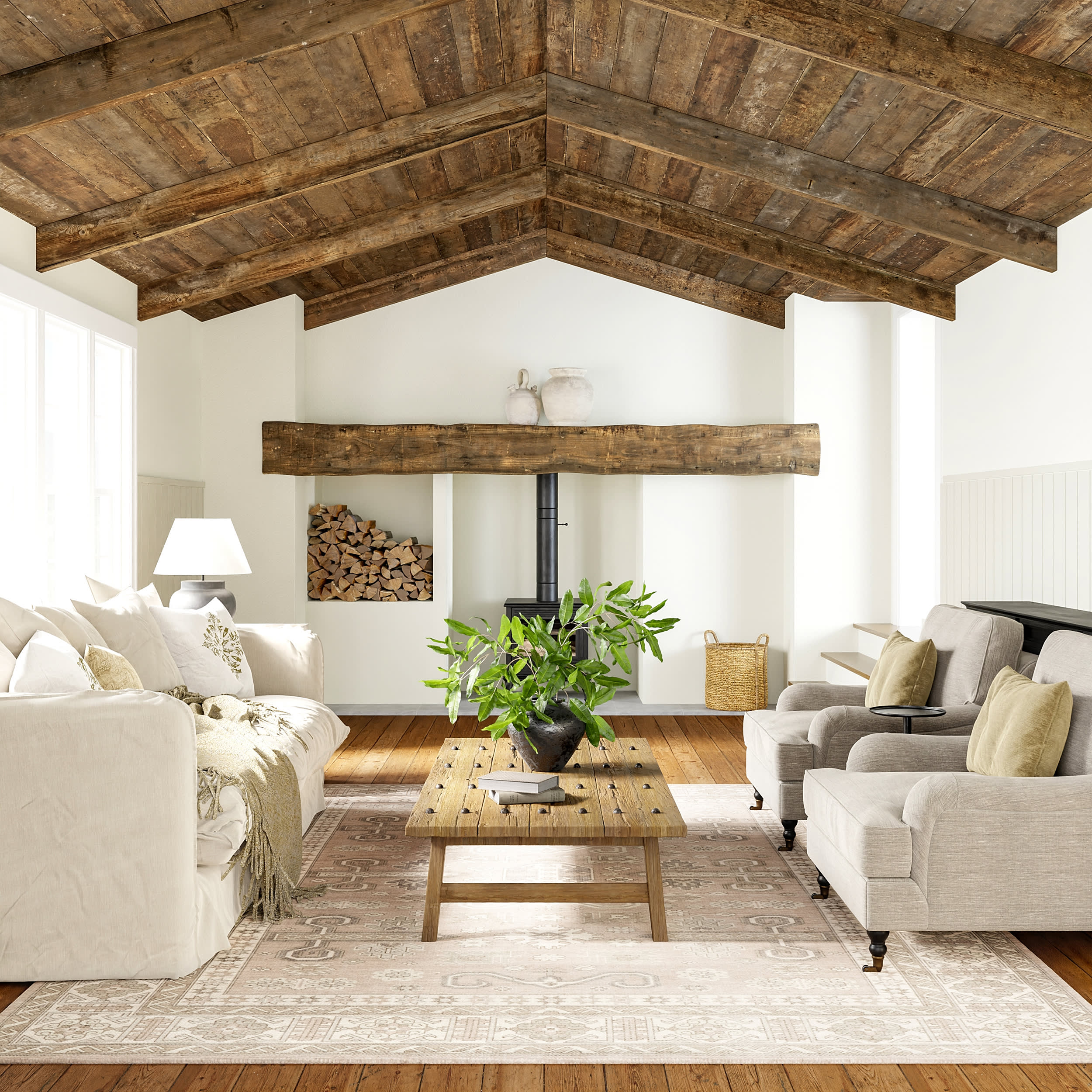 Fae Wool and Cotton Rug | Beige Secondary image