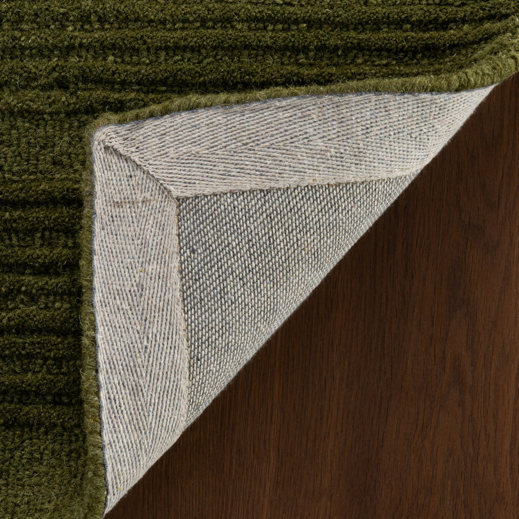 Cotina Modern Bordered Handmade Wool Rug | Green