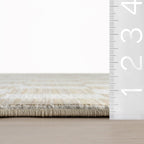 Rasali Checkered Box Rug | Beige