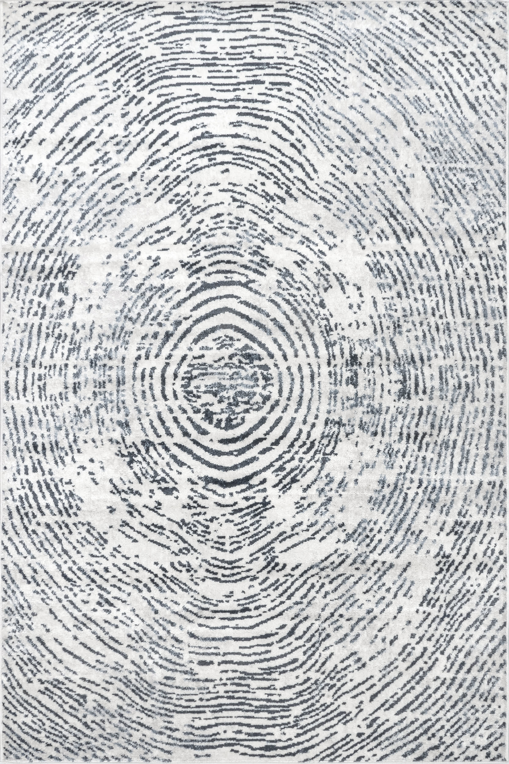 Bianca Abstract Rings Rug | Blue Main image
