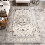 Alivia Medallion Reversible Indoor/Outdoor Rug | Cream & Charcoal